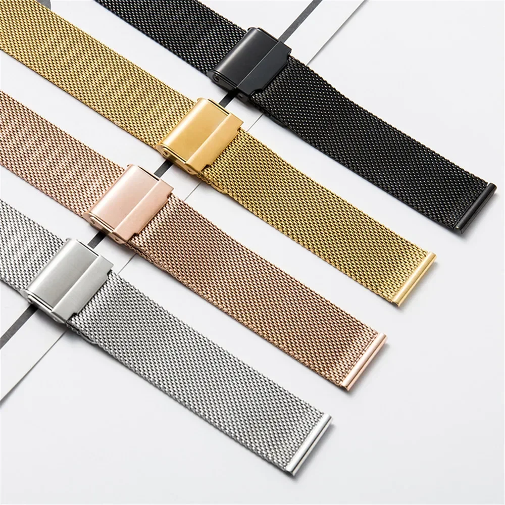 Elegant Universal Milanese Loop Strap - Stainless Steel Smartwatch Band