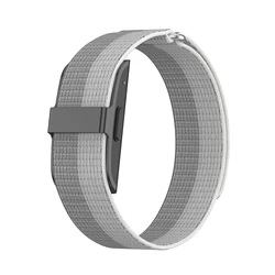 Breathable Soft Nylon Loop Strap for Smart Wristbands, 20mm Replacement Watch Band (Phantom Silver)