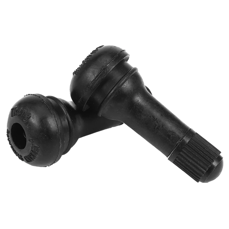 100Pcs TR 413 Short Rubber Car Tubeless Vacuum Snap-In Tire Valve Stems Alloy