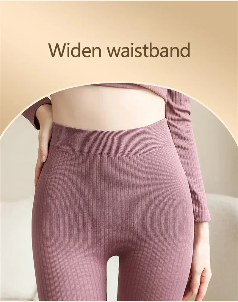 Frauen Warme Thermo-unterwäsche Sexy Damen Dessous Lange Unterhosen Frauen Geformte Sets Weibliche Mittleren Kragen Thermische Gestaltung Kleidung – Detail 10