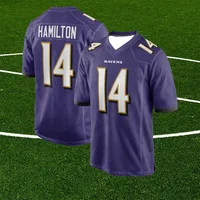 Purple Jersey No. 8/14/22 Classic Summer Short-Sleeved Outdoor Derrick Henry Lamar Jackson Kyle Hamilton Baltimore Ravens 2