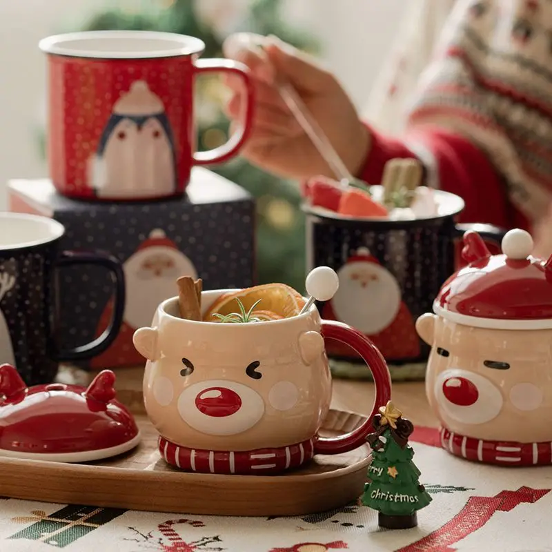 Elk Christmas Ceramic Mug 5