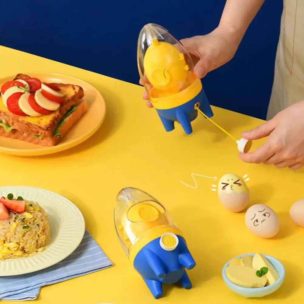 Egg Scrambler Homogenizer Manual Egg Mixer Pulling Rope Maker Household Kitchen Tool