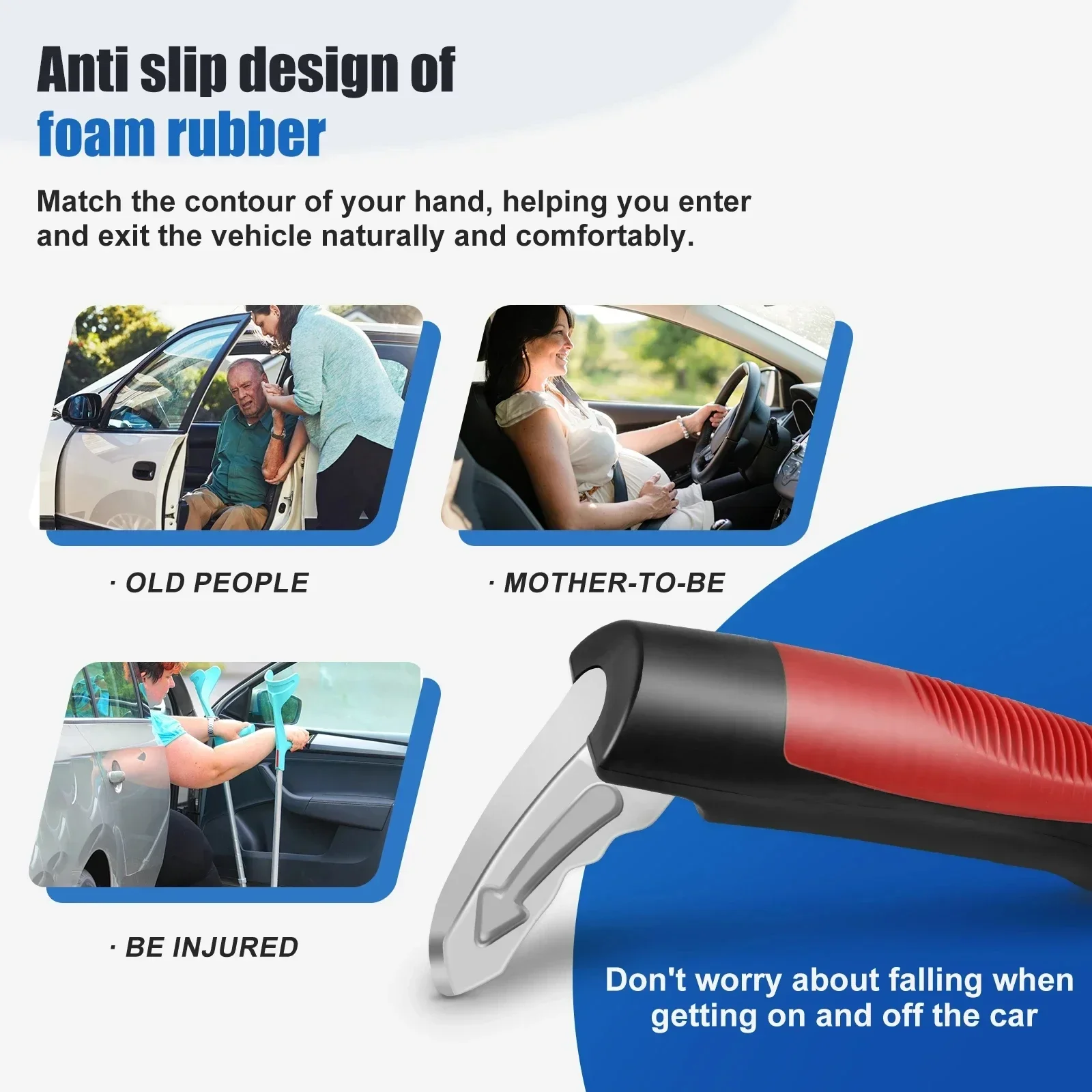 Maniglia di Assistenza per Portiera Auto 2 in 1, Maniglia Multifunzione per Veicoli, Rompivetro Portatile, Maniglia di Assistenza per Auto - Image 4