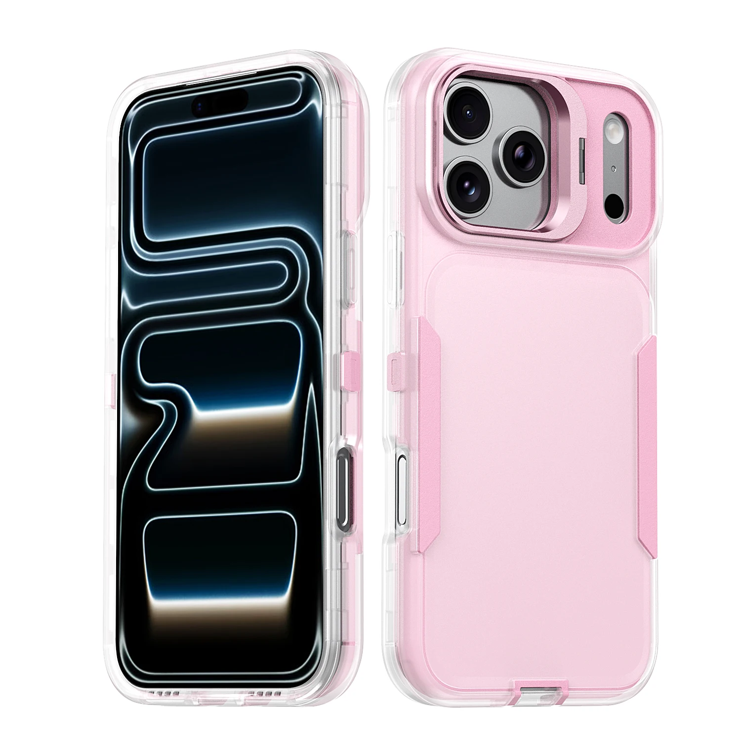 Shockproof Armor Defender Case with Camera Holder - Dual Layer Heavy Protector Cover