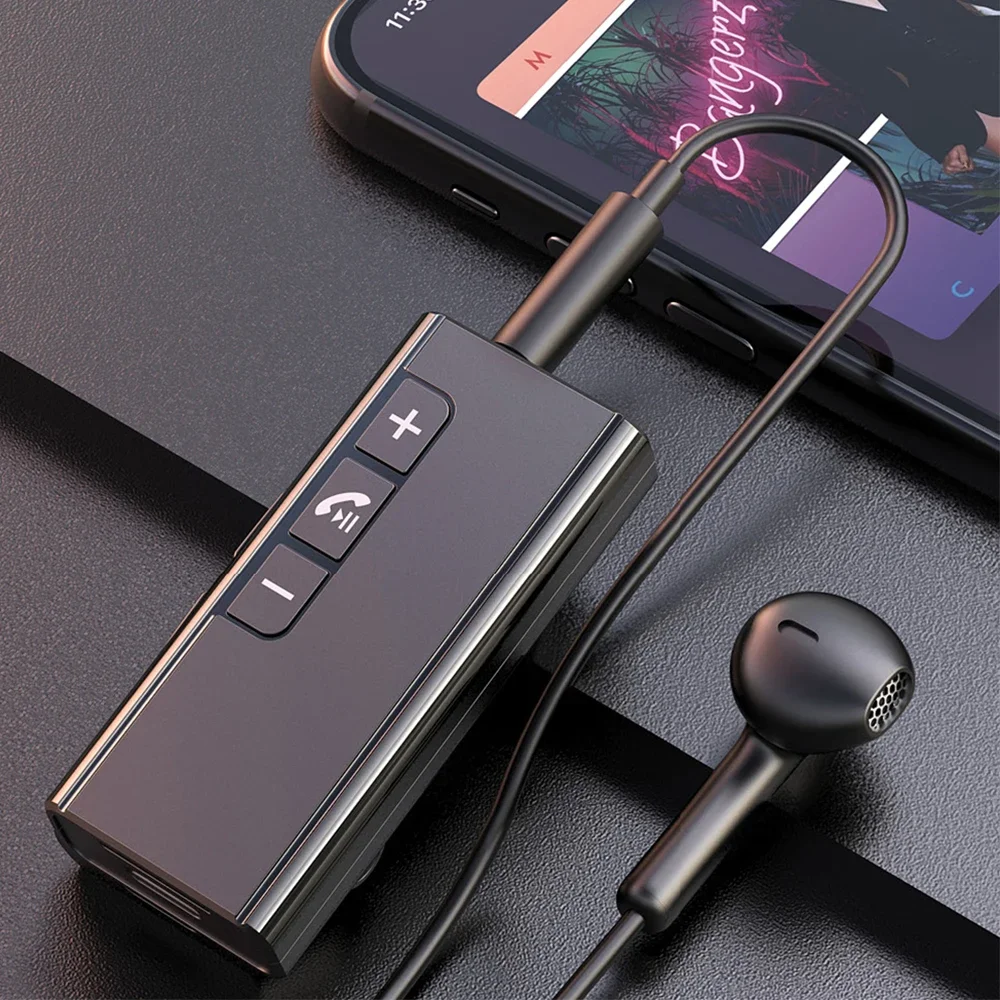 Bluetooth Adapter Wireless Car Bluetooth Receiver 3.5mm Auxiliary Digital Display Audio Receiver for TF Card