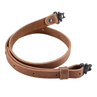 Raiseek Rifle Gun Sling Buffalo Hide Leather with Mil-Spec Swivels,Durable Gun Strap, Metal Hardware 1" Wide 1