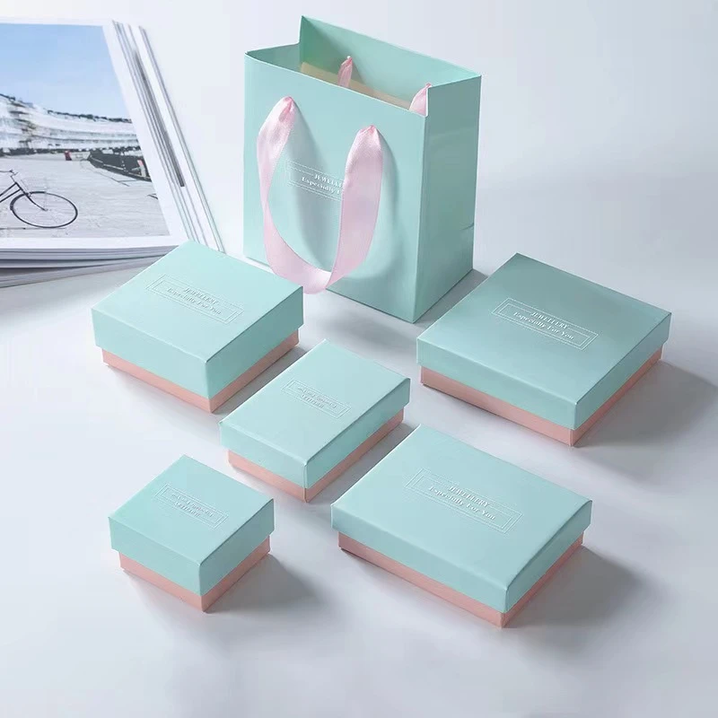 Jewelry Accessories Storage Light Blue Jewelry Gift Box Jewelry Set