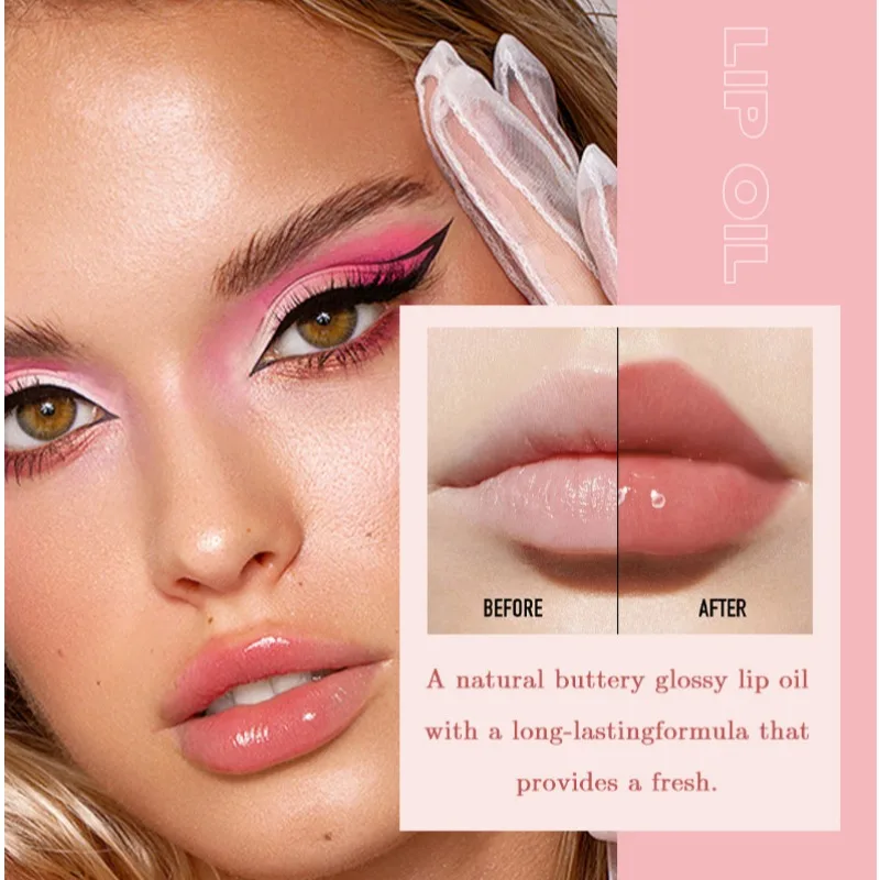 6pcs/set Hydrating Jelly Lip Oil long-lasting Moisturizing smooth shimmering Lip Hydrating Liquid Makeup Tool Gift
