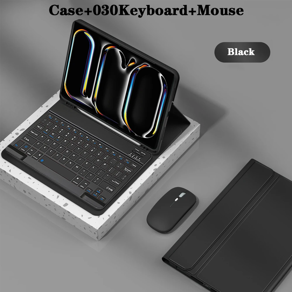 Premium Keyboard Case with Detachable Wireless Bluetooth and Pencil Holder
