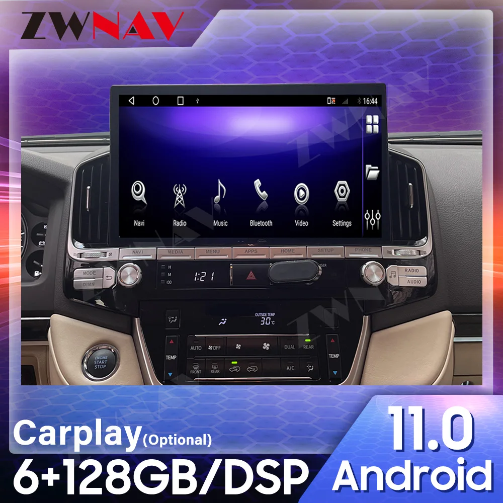 

Auto Stereo 13.3 Android CARPLAY128G FOR Toyota Land Cruiser LC200 Gx Gxr Vx Vxr 2016-2021 Auto gps Navigatie Muletimedia