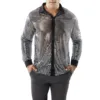 Mens Long Sleeved Performance Wear Sequin Shirt Long Sleeved Lapel 70s Disco Party Wear Trend Long Sleeved Harajuku Streetwear 2