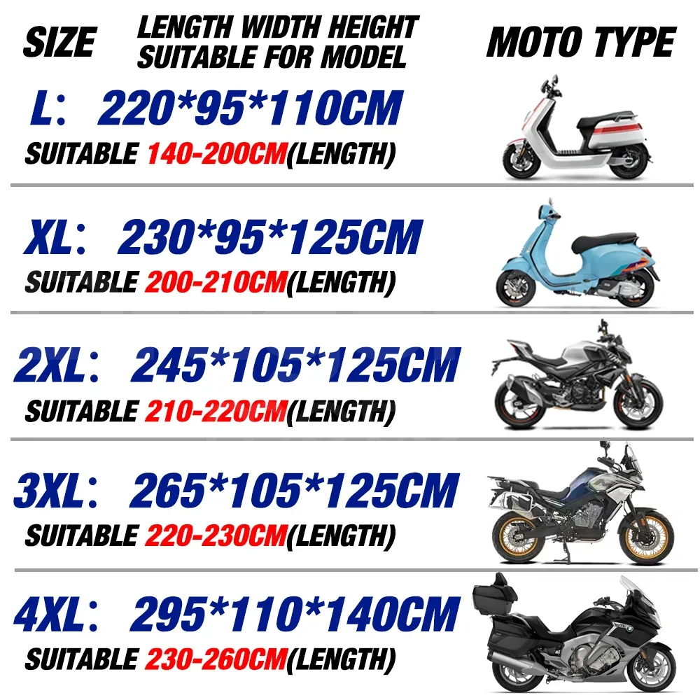 Premium Motorcycle Outdoor Cover - UV Protectant, Waterproof, Dustproof