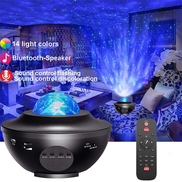 Led Star Galaxy Starry Sky Projector Night Light Built-in Bluetooth-Speaker For Home Bedroom Decoration Child Kids Present 1