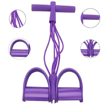 6-Tube Yoga exercise band Pedal Puller Band Elastic Pull Rope Flexipull weerstandstrainer Resistance Bands For Abdomen Waist Arm 6