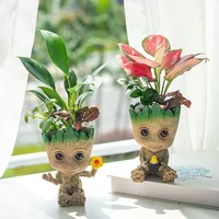 Modern Flower Vase Groot Flower Arrangement Home Living Room Decoration Cartoon Vases Ornament Plants Potted Decoration Crafts 2