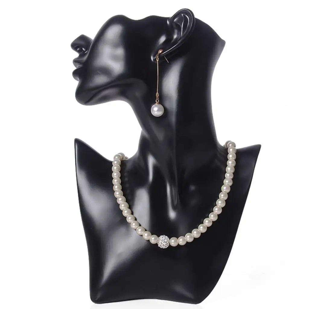 

Mini Female Mannequin Head Bust Stand Model Shop Jewelry Necklace Display