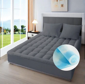 Memory Sponge Mattress Pad - Extra Large, Super Comfortable, Breathable and Soft, Ultra Fine Fiber, Noise Free, 8-21 Inch Deep