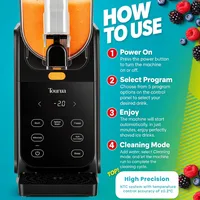 Machine à slush, grand récipient de 2,8 L, cycle de refroidissement de 15 minutes, 5 programmes prédéfinis, fonction de nettoyage à un bouton, appareil multifonctionnel pour slush, milkshakes et cocktails 6