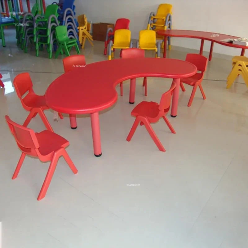 Plastic Children Tables Children Furniture Home Writing Tables Eating Lift Table Kindergarten Early Education Game Desk