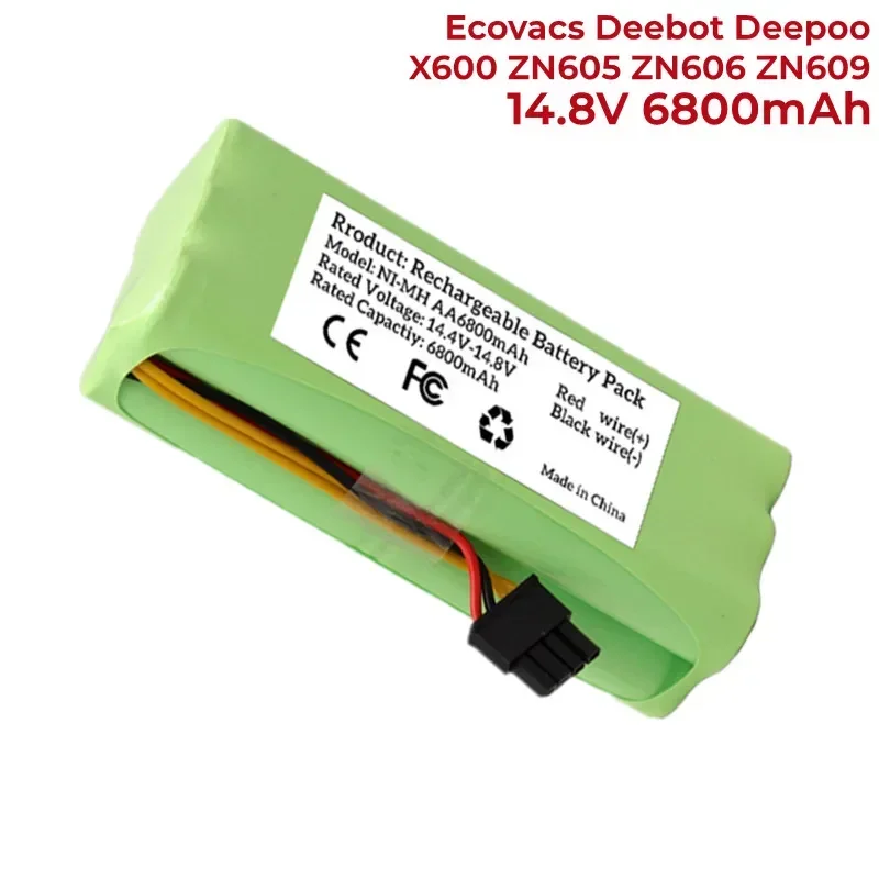 

100% никель-металлогидридный Аккумулятор AA 6800 мАч Для Ecovacs 14,8 в Akku Deebot Deepoo X600 ZN605 ZN606 ZN609 Midea VCR01 VCR03 Vakuum reiniger