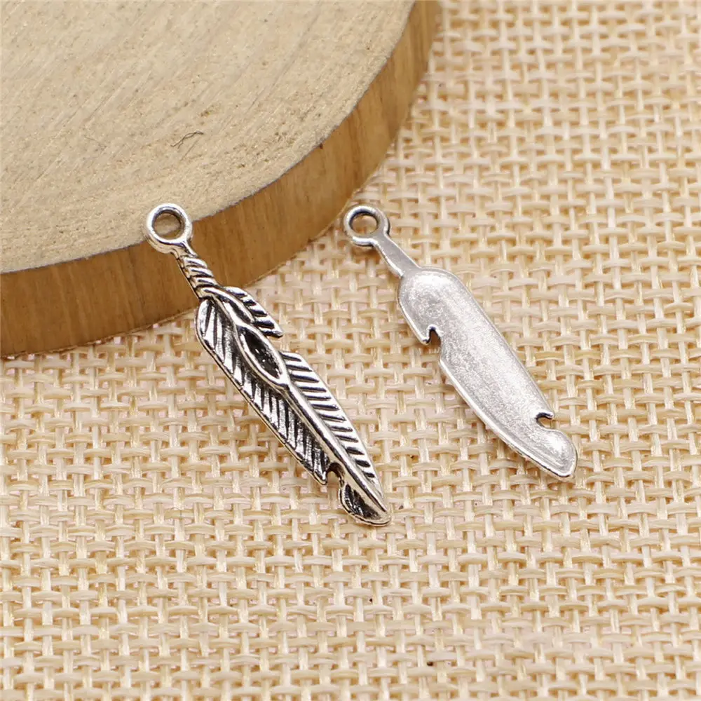 

Car Accessories Feather Charms Jewelry For Woman 5x28mm 10pcs