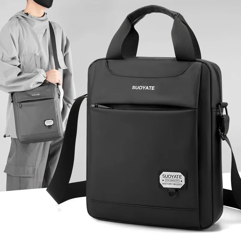 

Fashionable Men Single Shoulder Bag Lightweight Travel Crossbody Bag Waterproof Large Capacity Commuting Briefcase Handheldbag