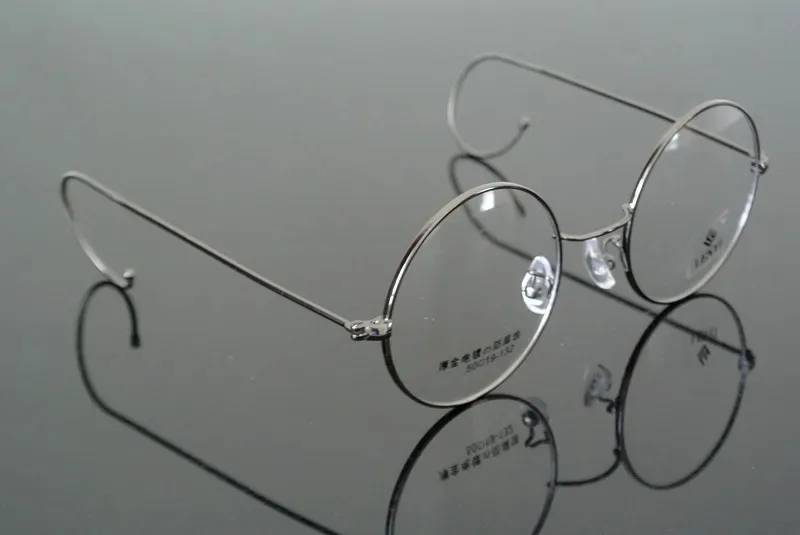 Vintage Round Eyeglasses - Small Round Glasses with Alloy Frame & Mirror Coating Lenses