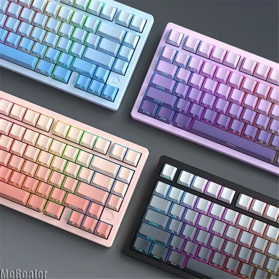thumbnail image 2 of Rainy Keycaps XVX PBT Keycaps - White Keycaps MOA Profile, Japanese Key Caps 75 60 100 Percent, Dye-Sublimation, Custom 137 Keys Set For 100%, 75%, 65%, 60% Mechanical Keyboard, Bow 60% Percent Keyboard 2 of 12