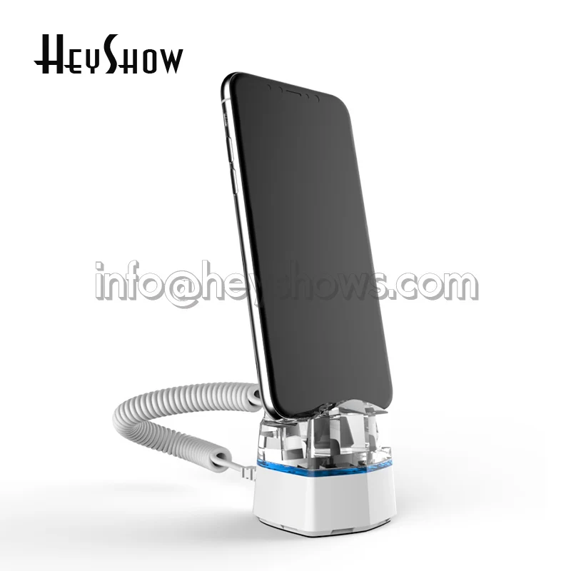 Chargeable Phone Security Display Stand Mobile Phone Burglar Alarm System Cellphone Anti-Theft Device Holder For Retail Store