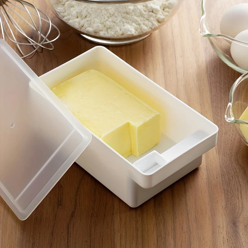 Butter & Cheese Storage Box with Cutter - Airtight Container for Freshness, Space-saving Design, Easy to Clean