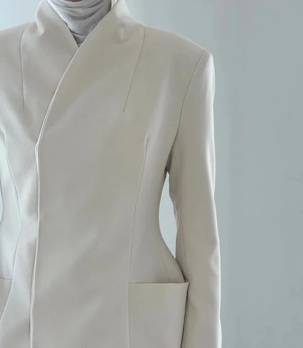 2 Pocket Collarless Blazer (8).jpg