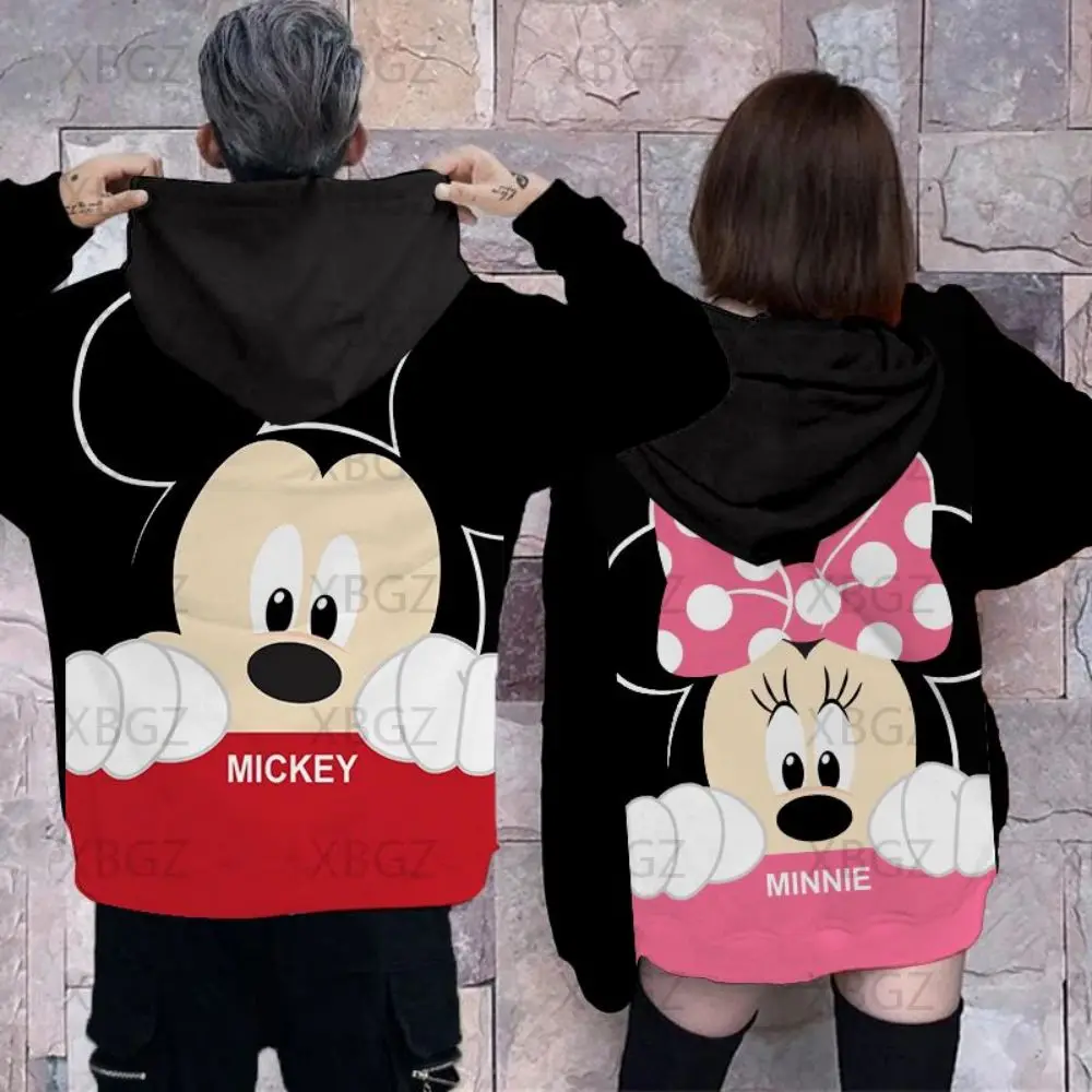 Couple Outfit Sweatshirt Woman Children's Hoodie Men's Minnie Mouse Hoodies Print Top Disney Women Clothing Fashion Sweatshirts