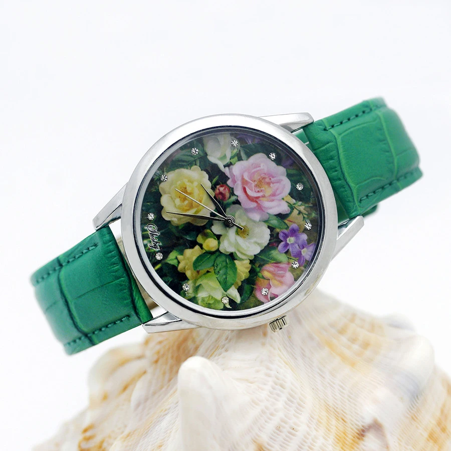 Shsby Luxury Brand Woman Watch Leather Strap Watch For Women Elegant Ladies Watch Sweet Flower Quartz Wristwatch Girls Gift 4 2