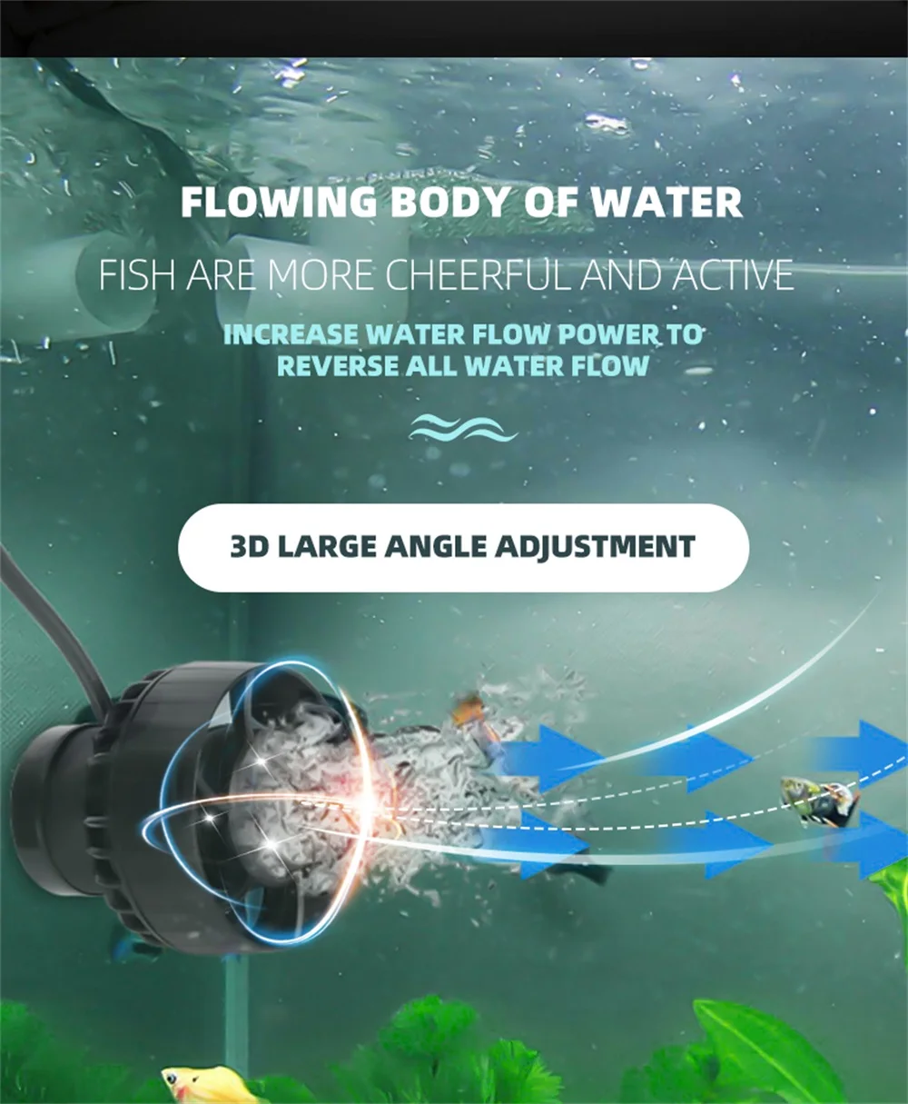 fish tank decorations Jebao 2022 New ALW SLW MLW Wave Pump Aquarium Water Pump Filter 12V 24V 7.5W 10W 20W 30W Fish Tank Ultra Quiet Operation Pump fish tank cleaning kit