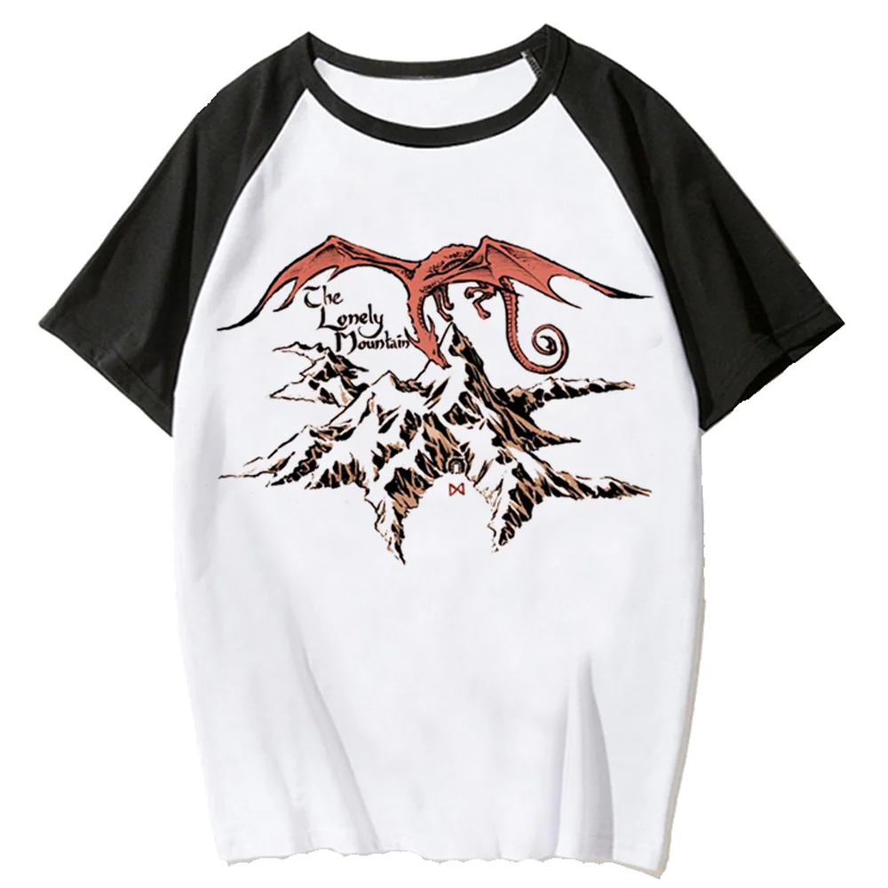 

Lonely dragon t-shirts women anime Tee female 2000s clothes