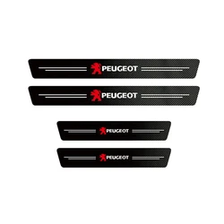 Elegant Leather Car Door Sill Protector and Welcome Pedal Decoration Stickers (4Pcs Car Door)