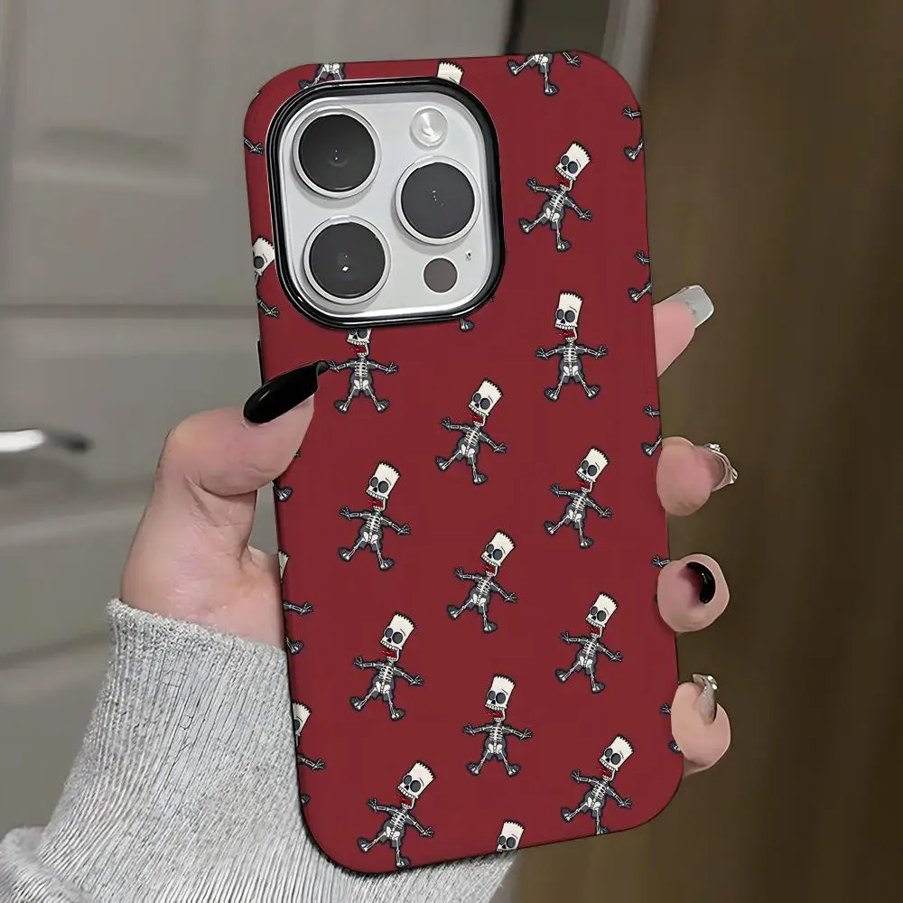 Charming Cartoon Themed Phone Case with Double-Layer Shell Design