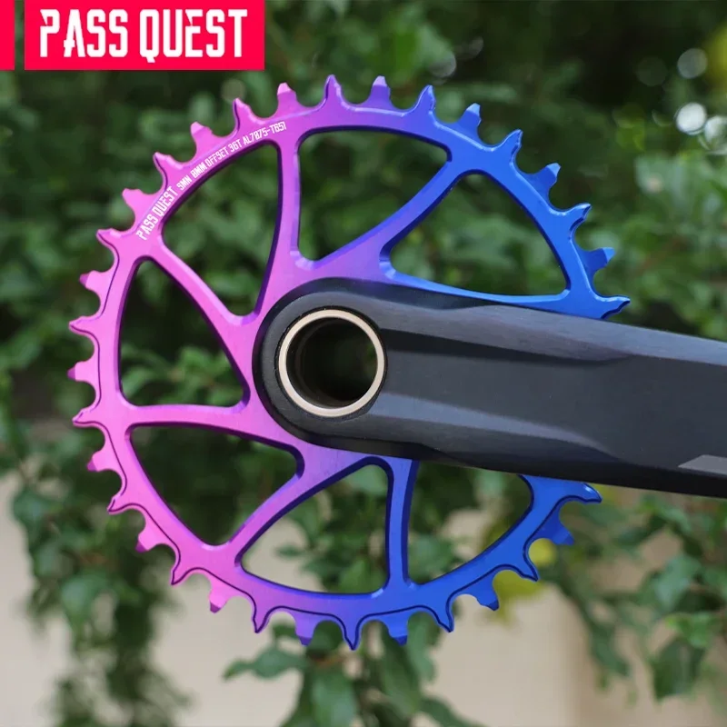 

PASS QUEST gradient violet blue for SHIMANO M9100 M8100 M7100 M6100 Direct Mount Crank Narrow Wide Chainring ROUND