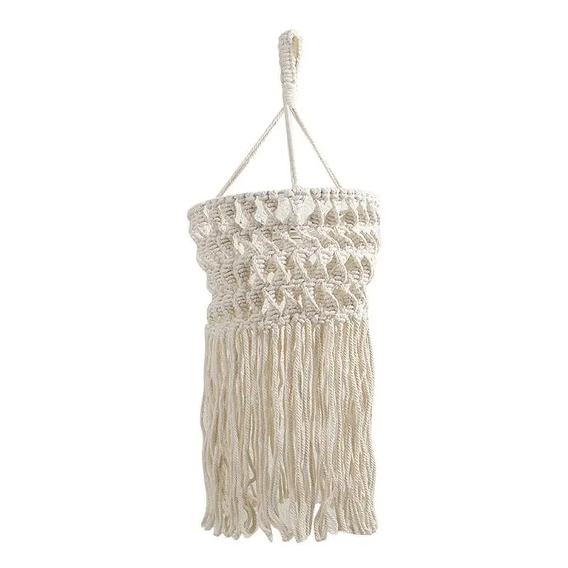 

Boho Lamp Shade Simple Boho Lamp Shade For Hanging Light Pendant Light Shade Cotton Rope Woven Cover Create Soft Warm Atmosphere