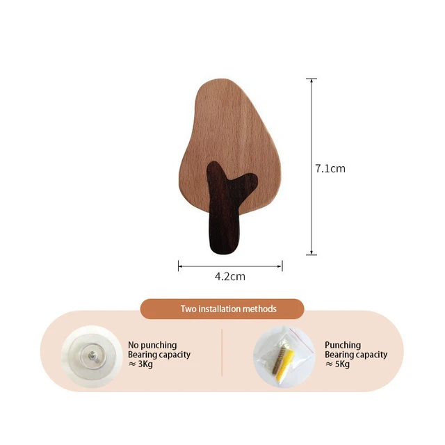 Animal-Shaped Wooden Wall Hook for Cute Room and Home Decor