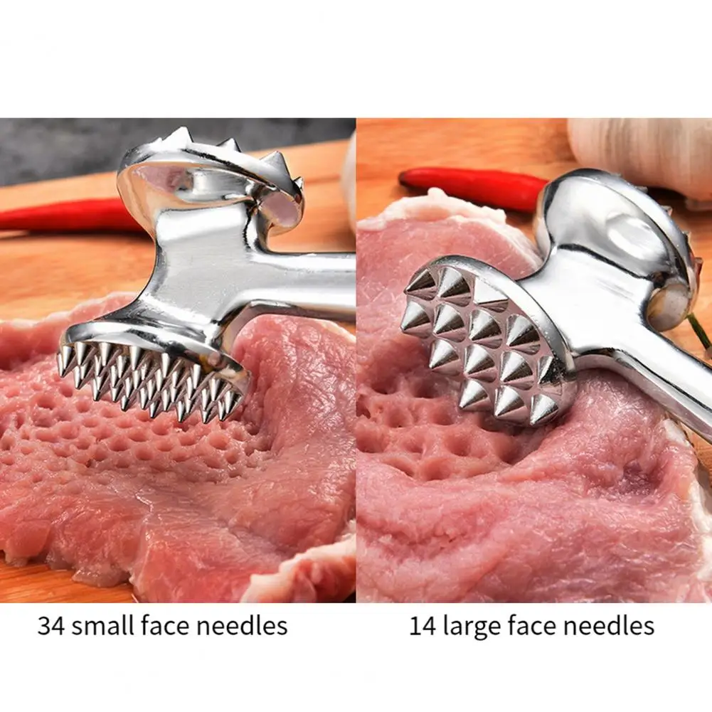 Meat Tenderizer Hammer Dual-Sided Mirror Polished Comfortable Grip Pounder Heavy Duty Pounder Tool For Steak Fish