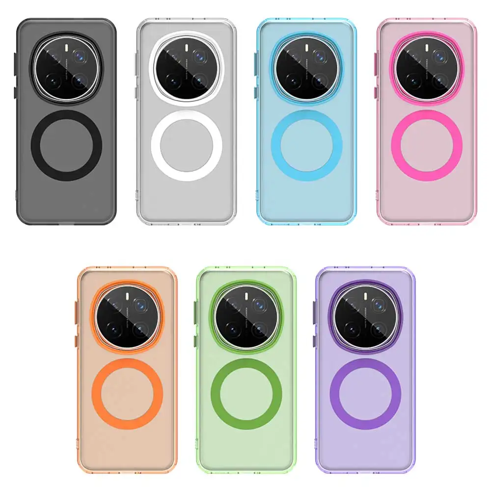 Candy Color Magnetic Wireless Charging Case - Matte Clear Cover