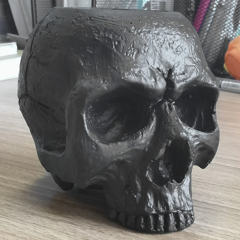 Skull Skeleton Candlestick Holders Tealight Cup Gothic Resin Candlestick Crafts for Halloween Ornament Candle Holders