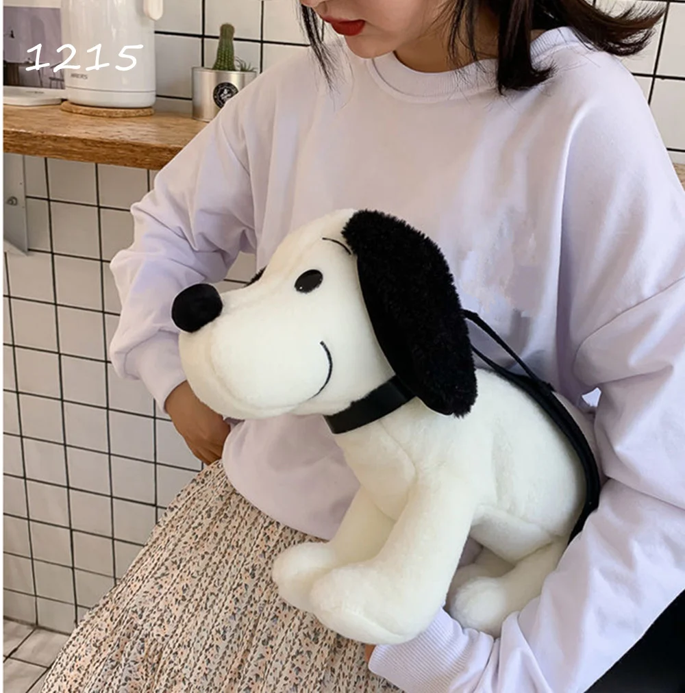 Cartoon Dog Shaped Shoulder Bag, Foldable Lightweight Zipper Crossbody Bag,  Cute Plush Phone Bag - Temu