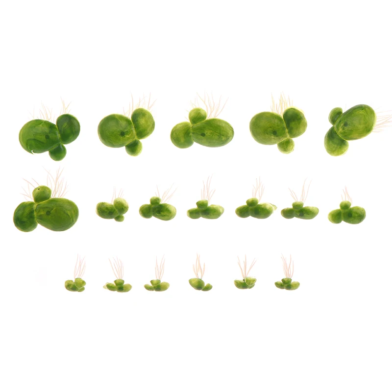 18pcs/set Aquarium Fish Tank Decor Artificial Floating Garden Water Floating Duckwees Float With Root