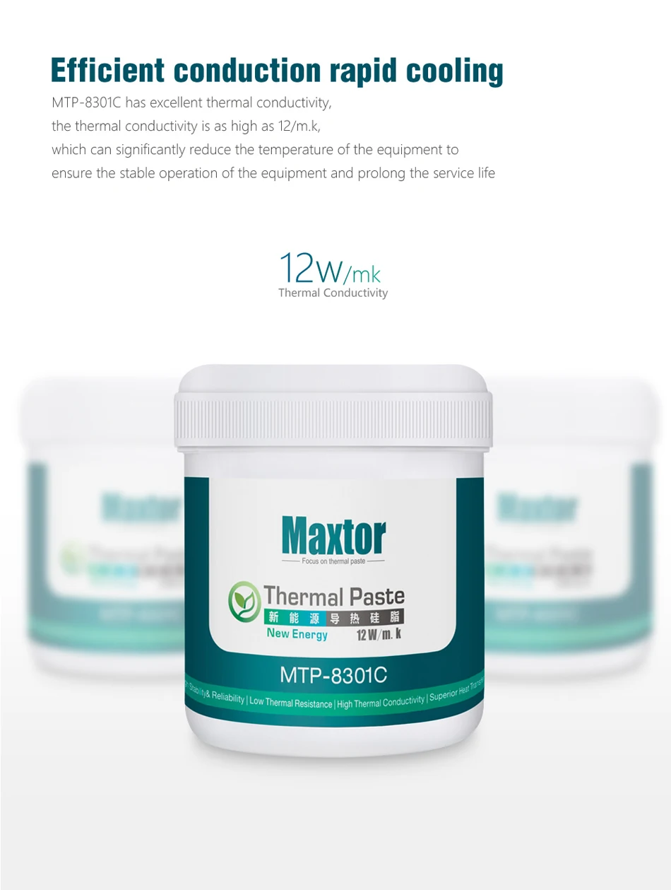 maxtor pasta térmica graxa para amd processador intel cpu cooler computador ventilador de refrigeração vga gpu composto dissipador de calor de gesso