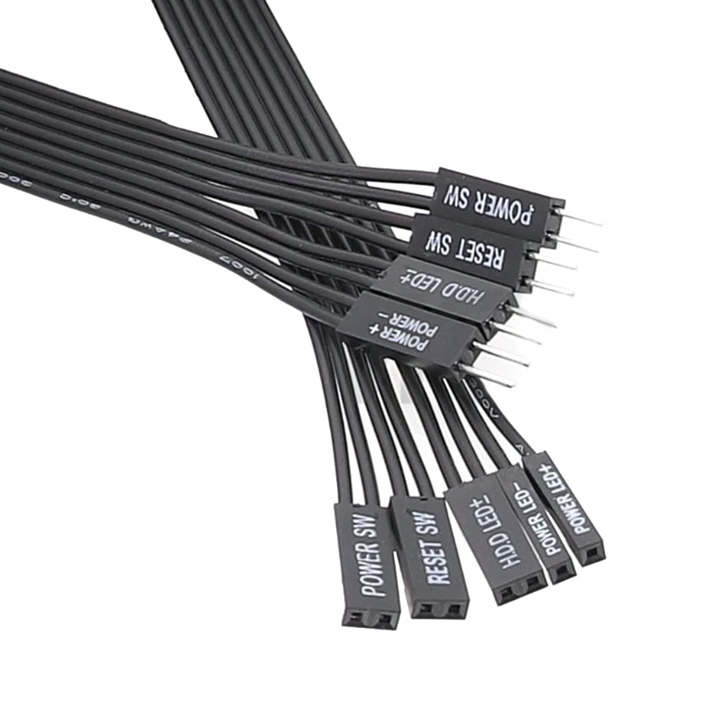 Фото Для переключателя материнской платы жесткого диска SSD LED/PLED/сброса питания SW удлинительный кабель 20/30/50/100 см №2