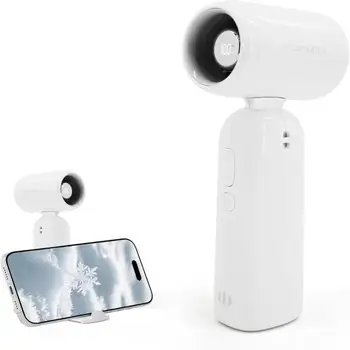Portable Turbo Fan 3 In 1 High Speed Handheld Fan With Stepless Speed 1 100 Adjustable Rechargeable 90 Foldable Digital Display