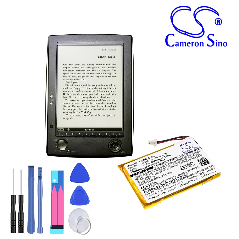 

Электронная книга, E-reader 680 мАч/756 Втч Аккумулятор для Sony 1-769--11 8704A41918 LIS1382(J) портативный ридер